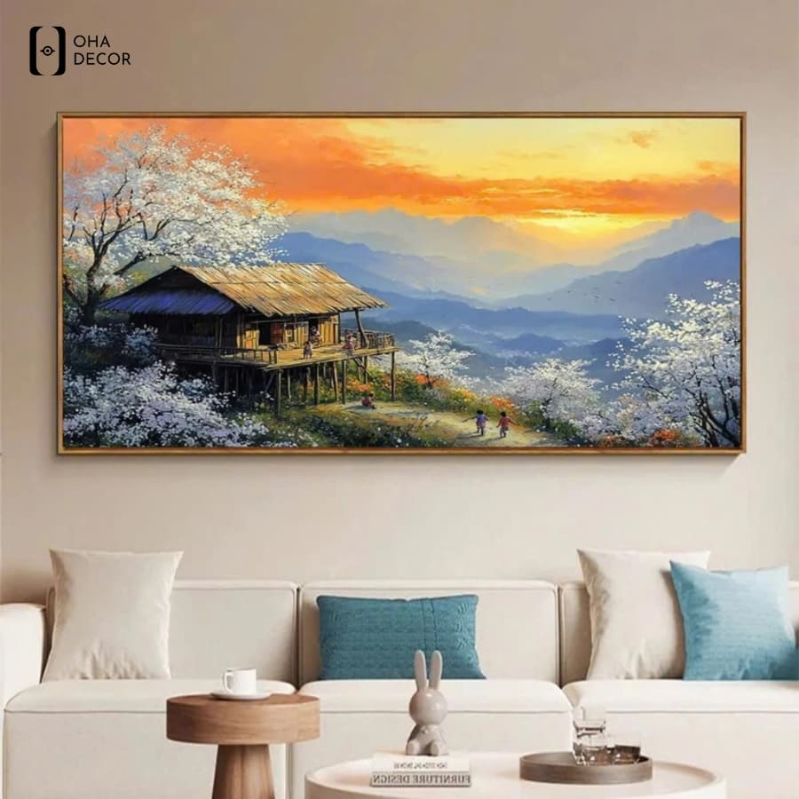 4 lý do tranh phong cảnh thư giãn Thuận An trở thành xu hướng nghệ thuật dẫn đầu 2 Treo tranh phong cảnh thư giãn thuận an tại phòng làm việc giúp kích thích tư duy